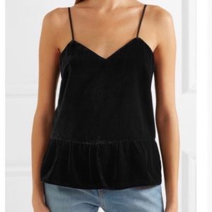 J. Crew velvet peplum tank